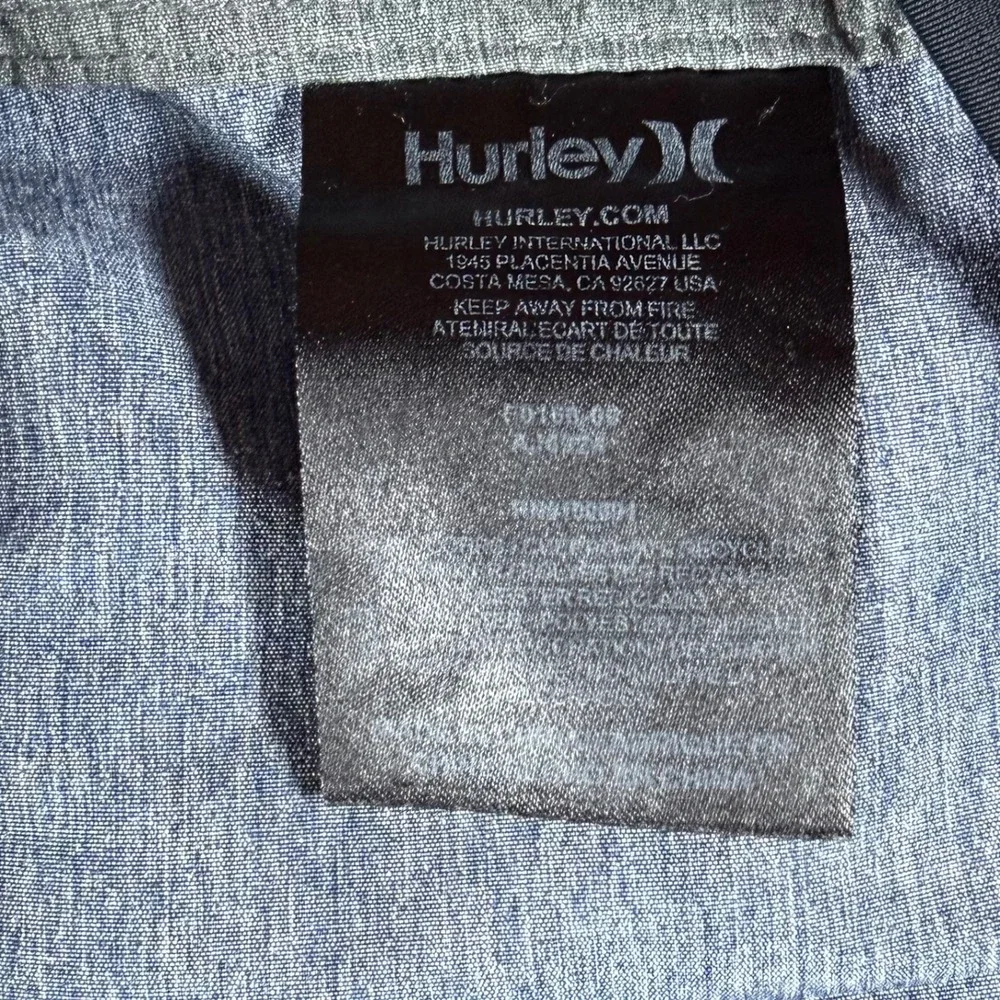 Hurley‎ board shorts Mens Blue Heathered mens 36 Logo Graphic Swim Trunks beach